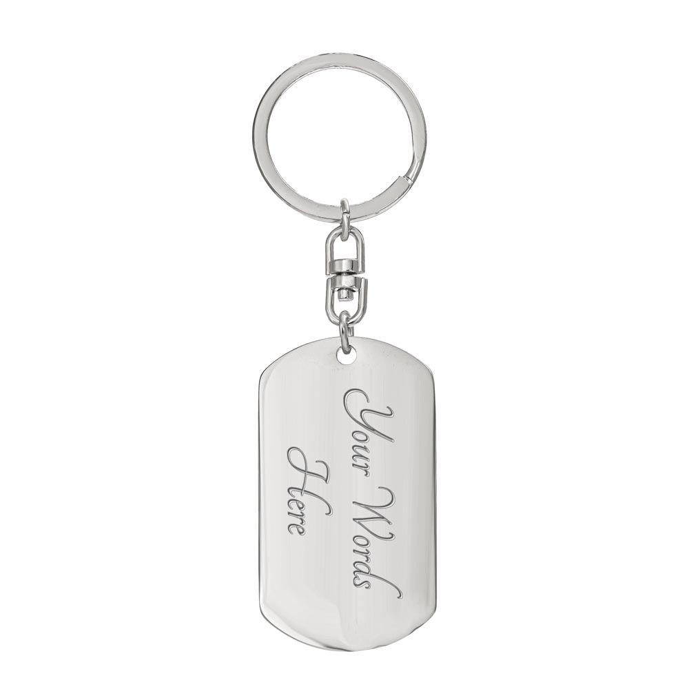 Dog Tag with Swivel Keychain