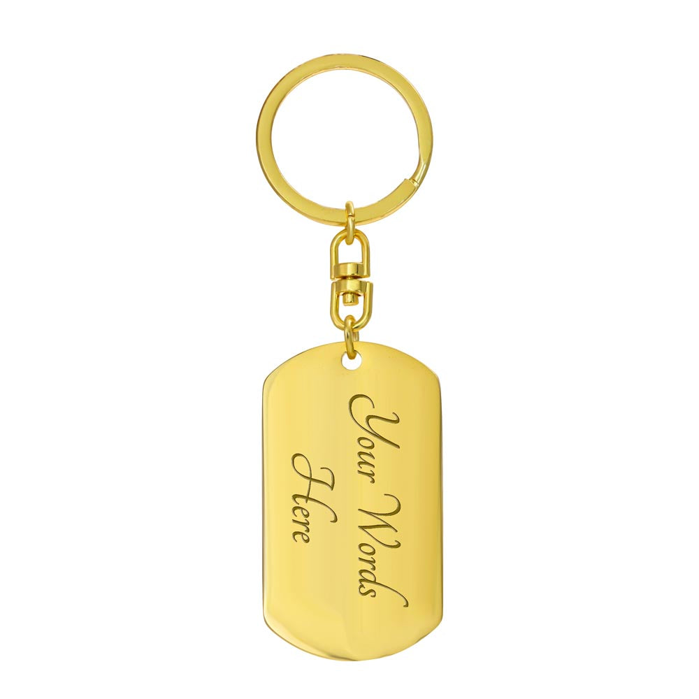 Dog Tag with Swivel Keychain